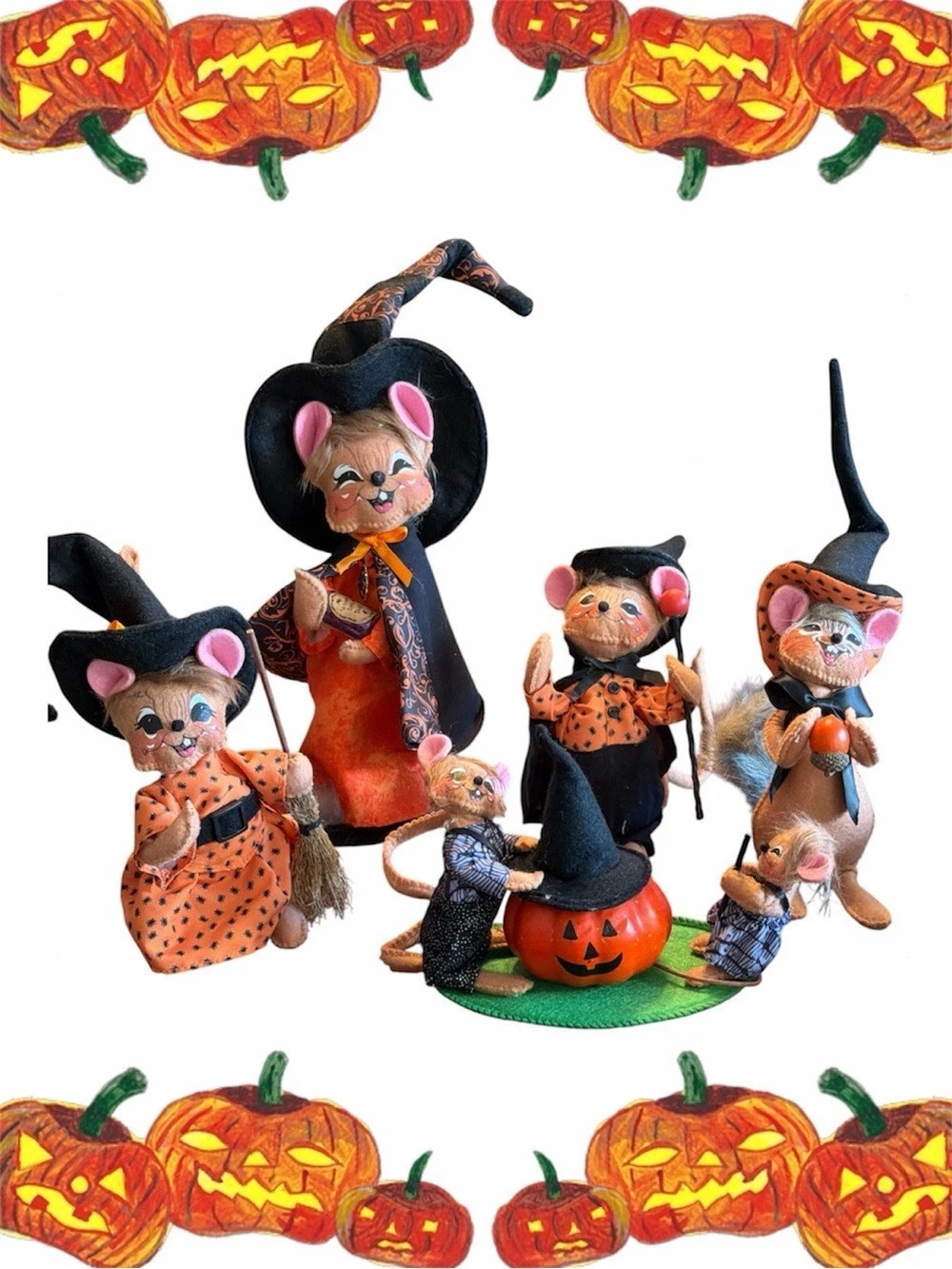 Vintage Annalee Halloween Mouse Figurine collection